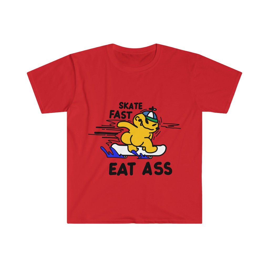 Skate Fast Eat Ass #2 Cotton Tee - Image 2