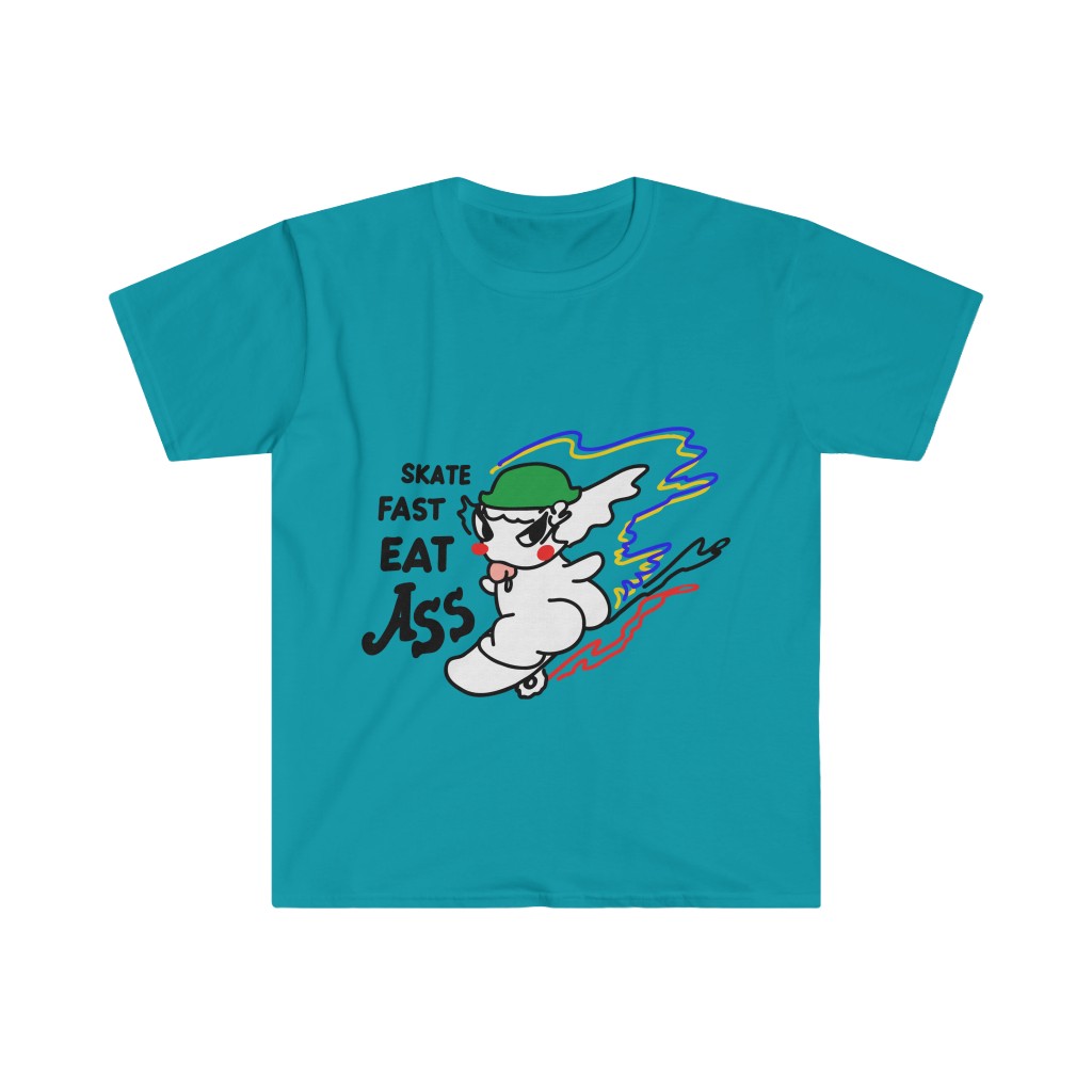 Skate Fast Eat Ass Cotton Tee - Image 3
