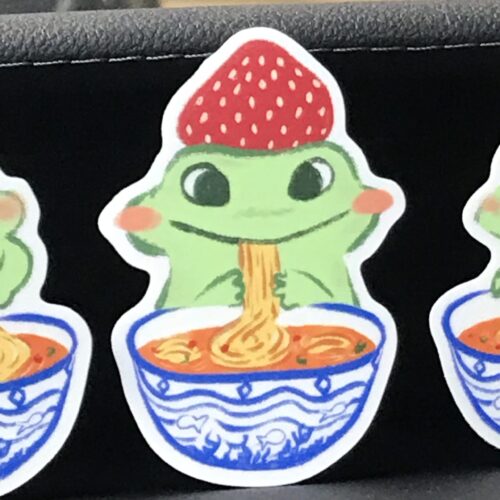 Strawberry Frog Sticker