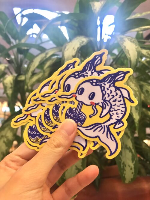 Noodle Koi Die Cut Sticker