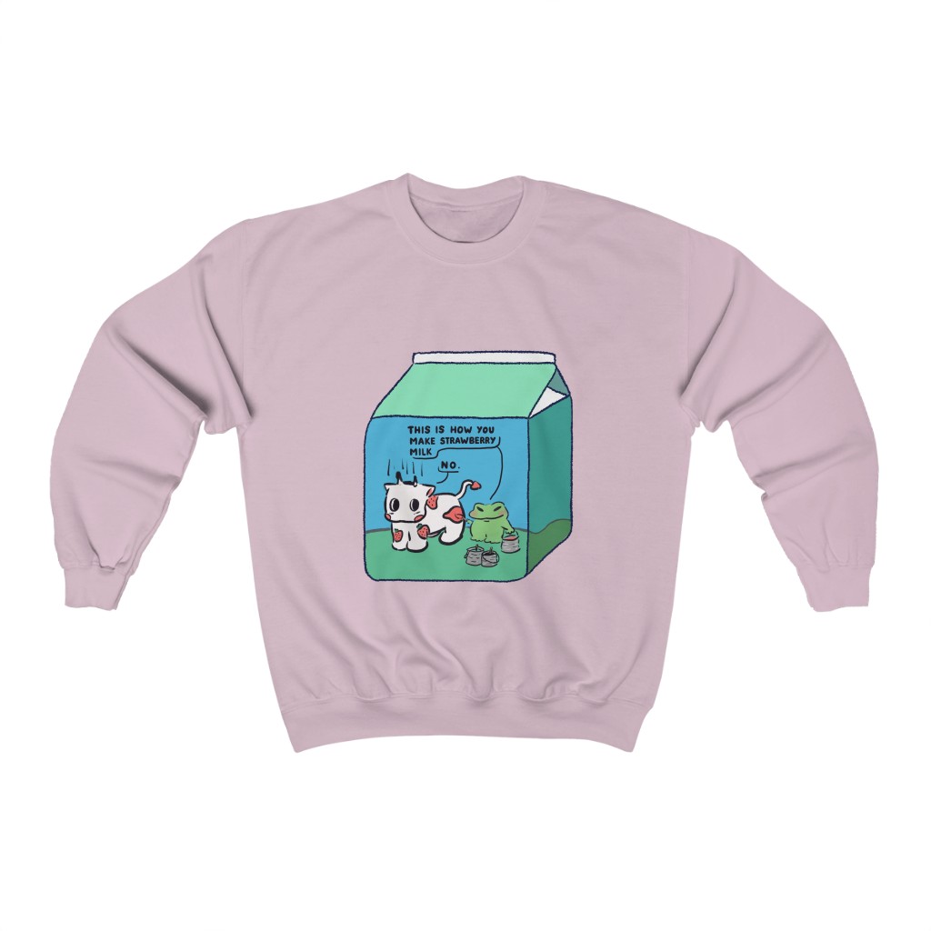 Strawberry Cow Milk Crewneck Sweatshirt - Image 5