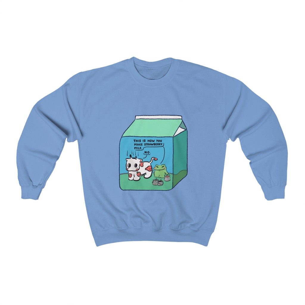 Strawberry Cow Milk Crewneck Sweatshirt - Image 4