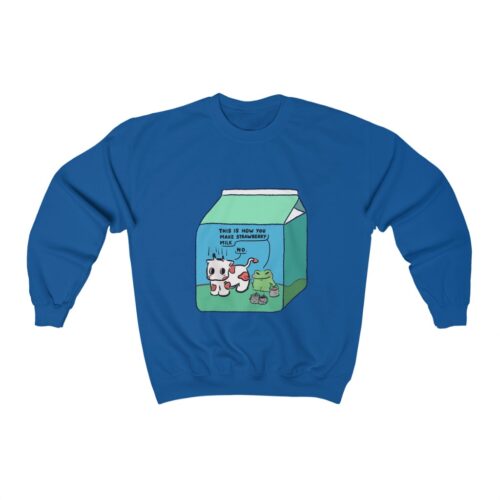 Strawberry Cow Milk Crewneck Sweatshirt