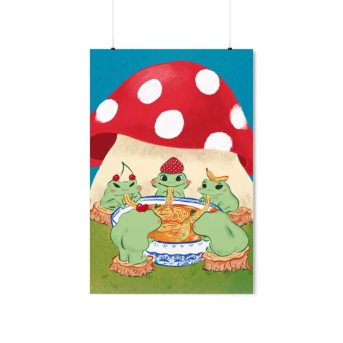 Fruitful Noodle Frogs Premium Matte Vertical Posters