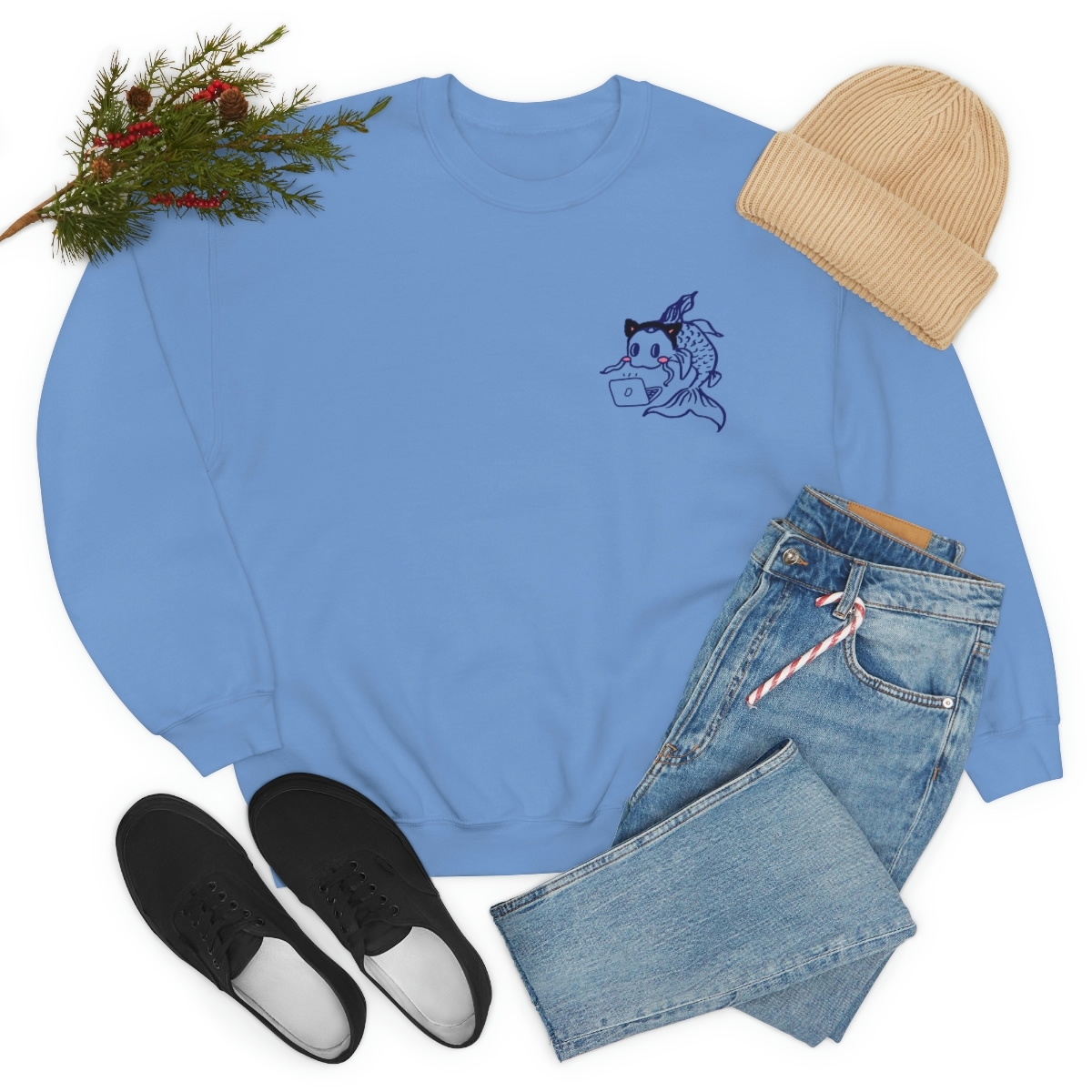 Catfish Koi Crewneck Sweatshirt - Image 53