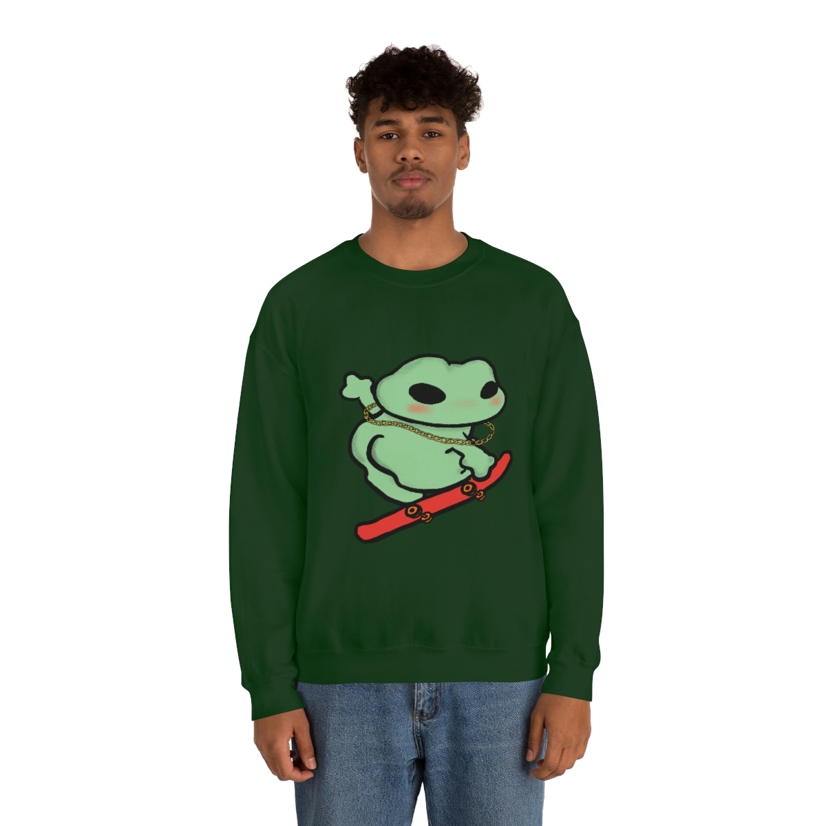Skater Boi Frog Crewneck Sweatshirt - Image 19