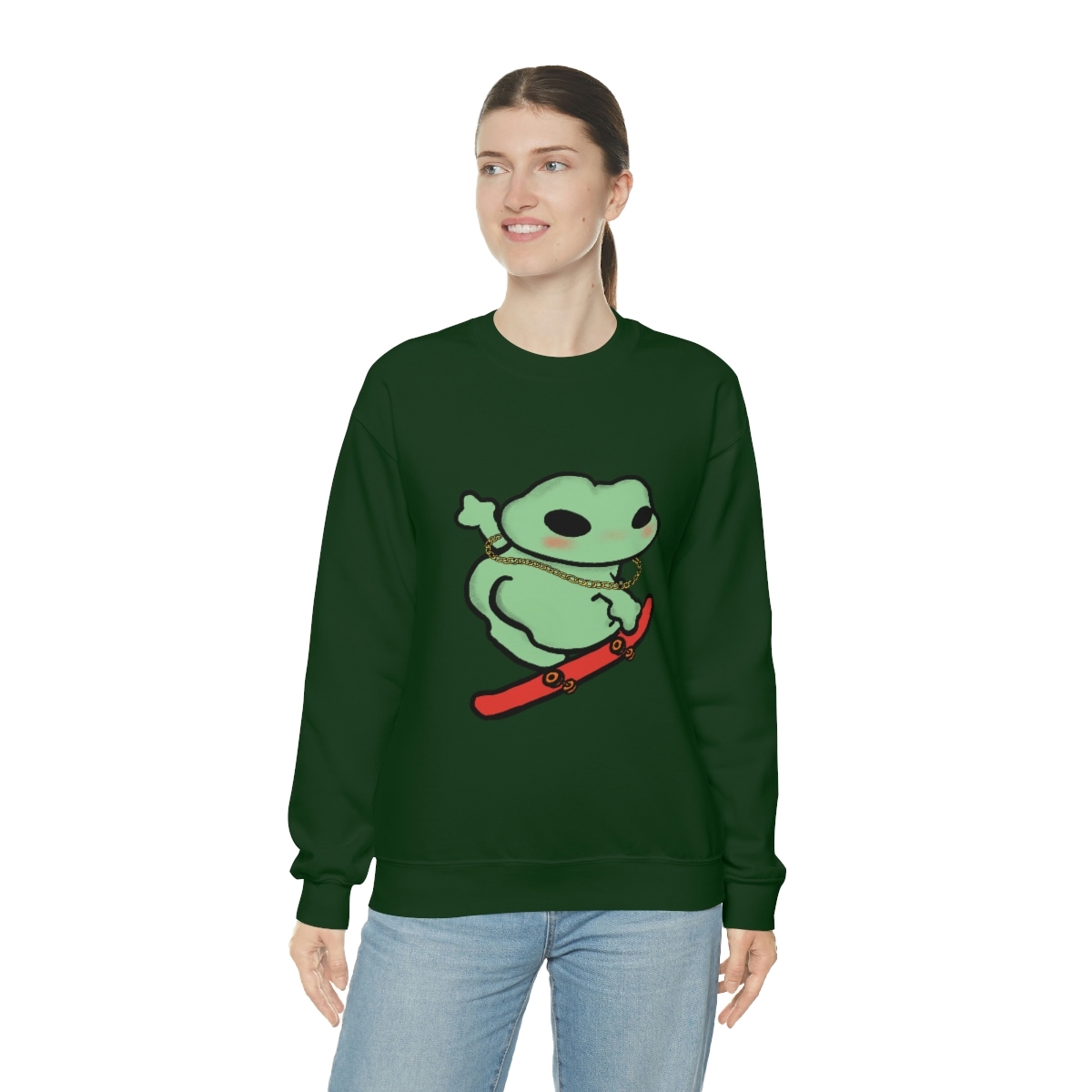 Skater Boi Frog Crewneck Sweatshirt - Image 21