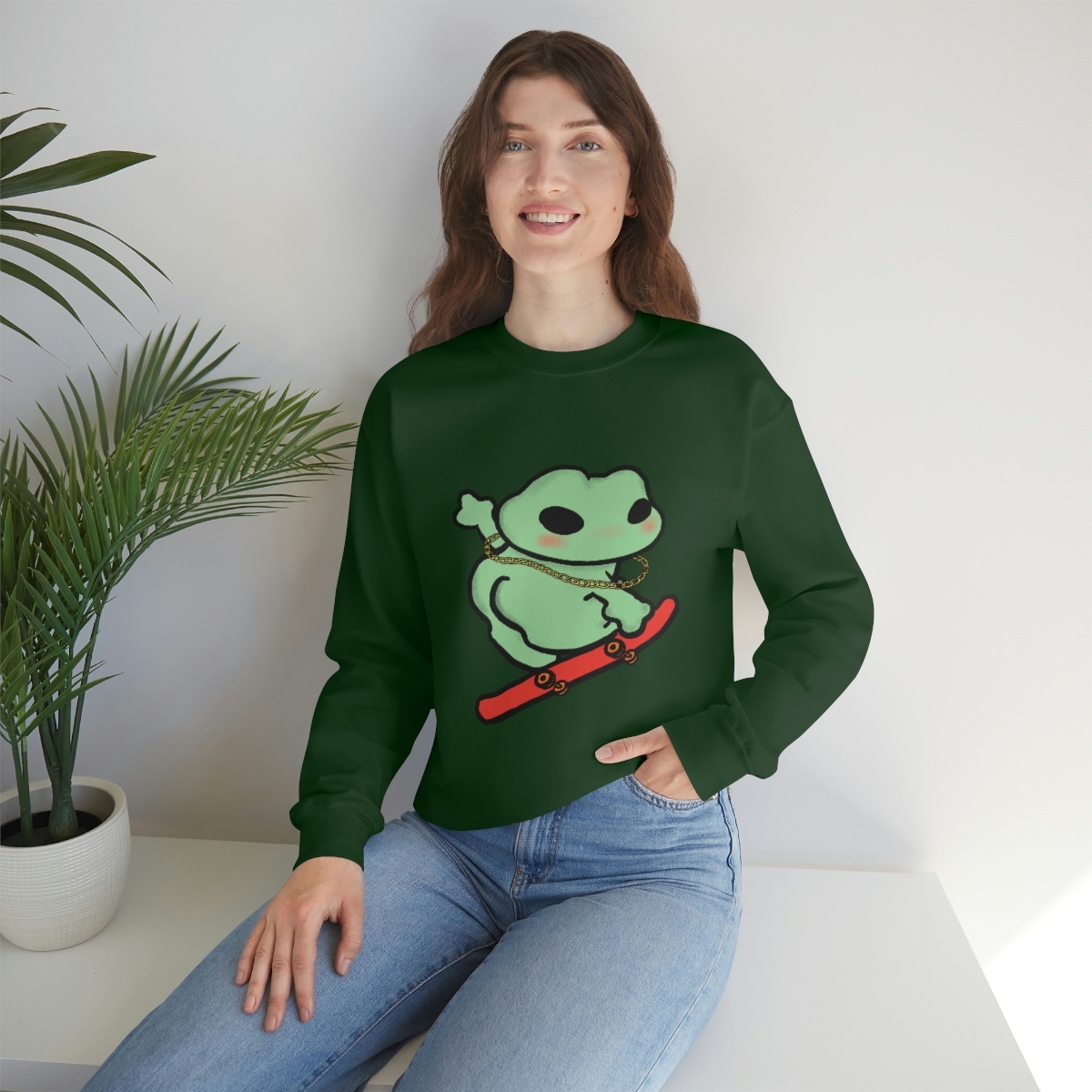 Skater Boi Frog Crewneck Sweatshirt - Image 22