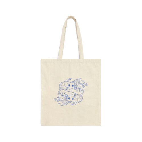 Plain Pisces Canvas Tote Bag