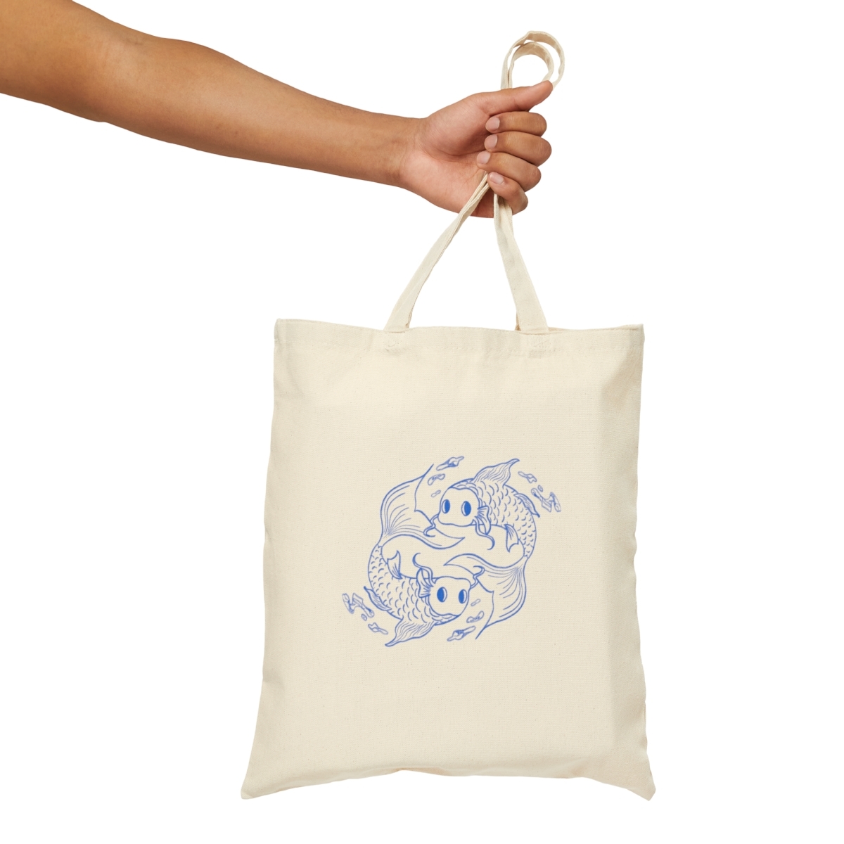 Plain Pisces Canvas Tote Bag - Image 5