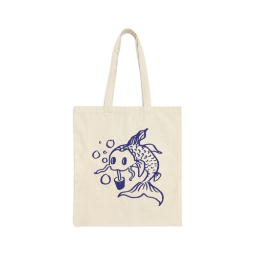 Plain Koi Canvas Tote Bag