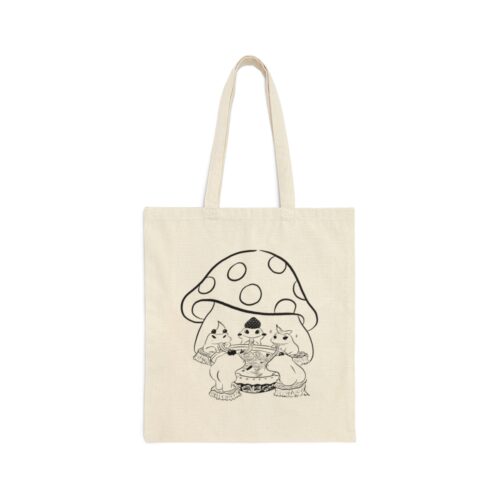 Outline Fruitful Frogs Canvas Tote Bag