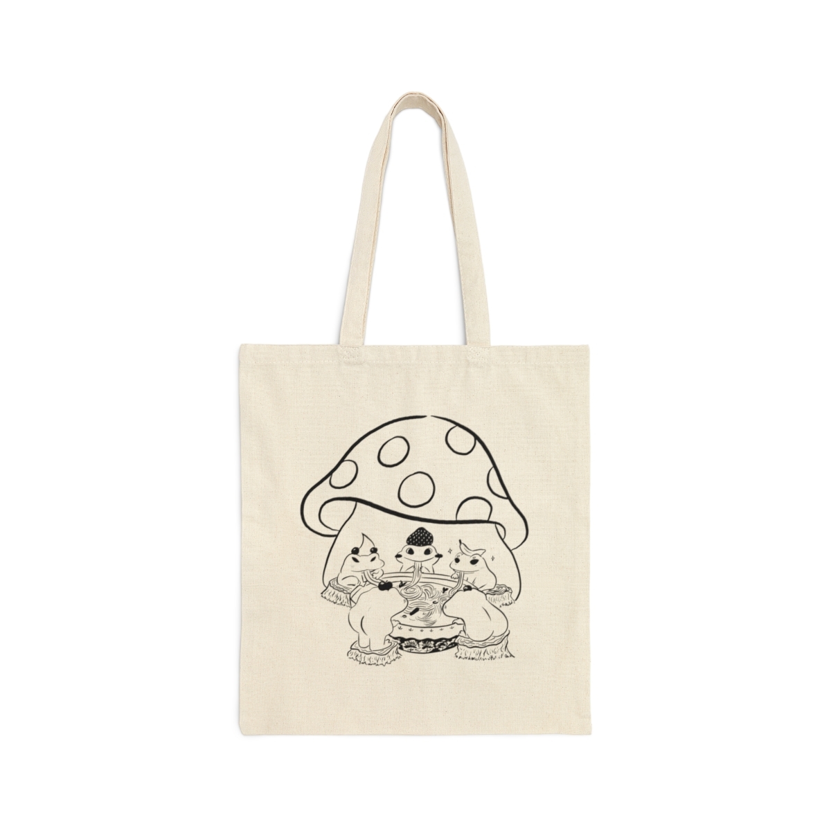 Outline Fruitful Frogs Canvas Tote Bag
