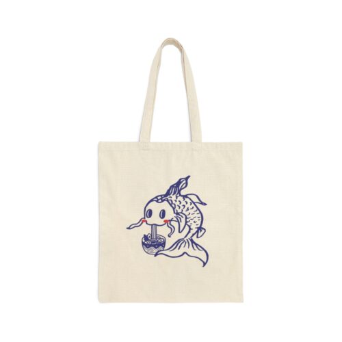 Plain Noodle Koi Canvas Tote Bag